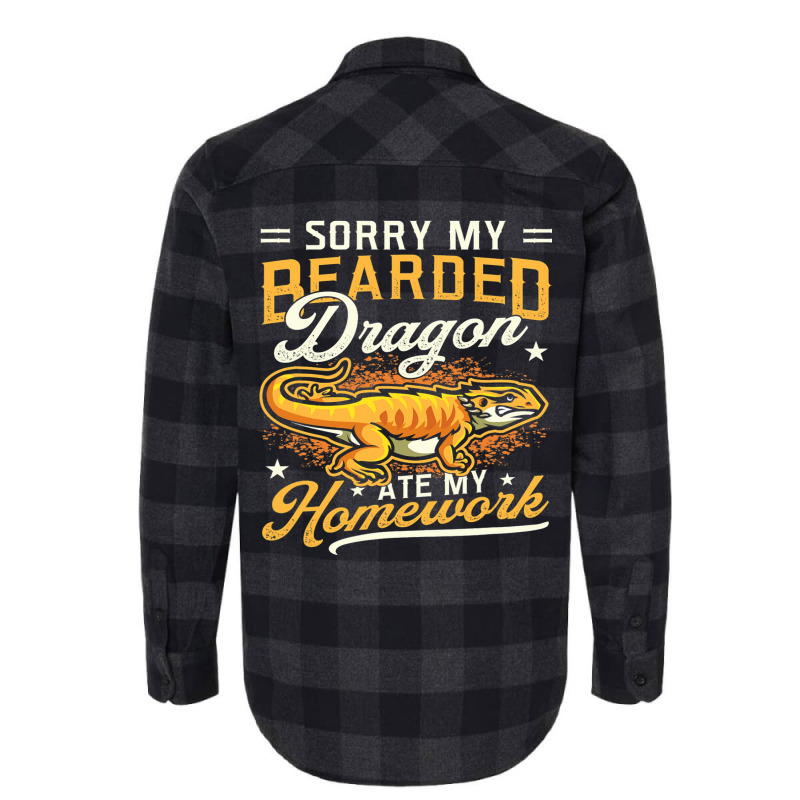 Sorry My Bearded Dragon Ate My Homework Bearded Dragon Flannel Shirt by AURRADILLARD | Artistshot