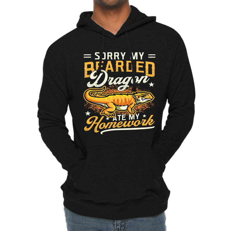 Sorry My Bearded Dragon Ate My Homework Bearded Dragon Lightweight Hoodie by AURRADILLARD | Artistshot