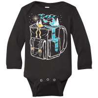 Miniature Art Carabiner Mountains Camping Travel Love T Shirt Long Sleeve Baby Bodysuit | Artistshot