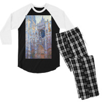 Claude Monet Rouen Cathedral, West Façade Men's 3/4 Sleeve Pajama Set | Artistshot