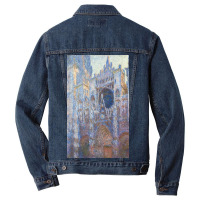 Claude Monet Rouen Cathedral, West Façade Men Denim Jacket | Artistshot