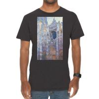 Claude Monet Rouen Cathedral, West Façade Vintage T-shirt | Artistshot