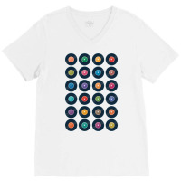 Vinyl Record Collection V-neck Tee | Artistshot