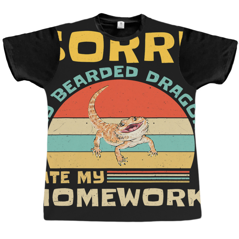 Sorry My Bearded Dragon Ate My Homework Funny Student Graphic T-shirt by AURRADILLARD | Artistshot