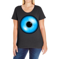 Artistshot Limited Edition Blue Eye Anger Angry Beach Blue Blue Eyes E Ladies Curvy T-shirt | Artistshot