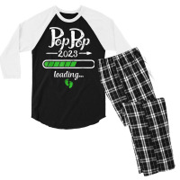 Pop Pop 2023 Loading To Be Granddaddy Baby Twins Pop Pop T Shirt Men's 3/4 Sleeve Pajama Set | Artistshot