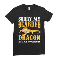 Sorry My Bearded Dragon Ate My Homework Pet Reptile Animal Ladies Fitted T-shirt | Artistshot