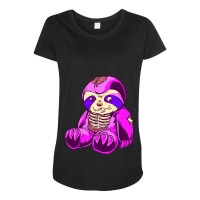 Pastel Goth Kawaii Creepy Bear Skeleton Wicca Witchy Bear Maternity Scoop Neck T-shirt | Artistshot