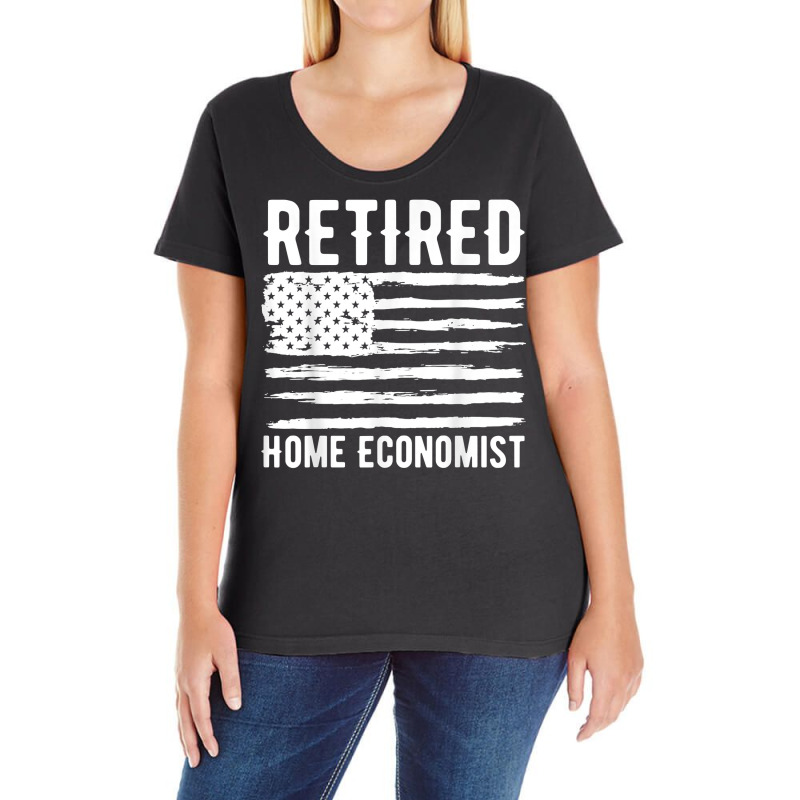 Retired Home Economist Profession American Flag T Shirt Ladies Curvy T-Shirt by prix5d5gosson | Artistshot