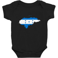 Honduras Map Flag Drawing Line Art Baby Bodysuit | Artistshot