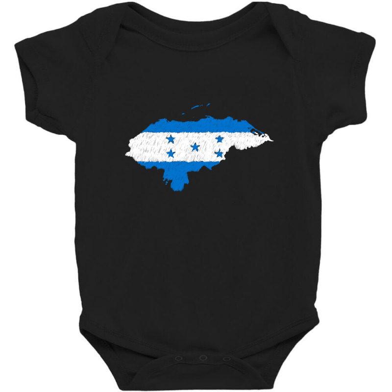 Honduras Map Flag Drawing Line Art Baby Bodysuit by Erwin Saputra Art | Artistshot