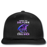 Sorry My Dragon Ate Your Unicorn Dragon Gifts Men Women Printed Hat | Artistshot