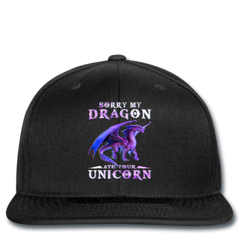 Sorry My Dragon Ate Your Unicorn Dragon Gifts Men Women Printed hat by AURRADILLARD | Artistshot