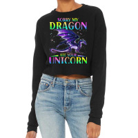 Sorry My Dragon Ate Your Unicorn Funny Cropped Sweater | Artistshot