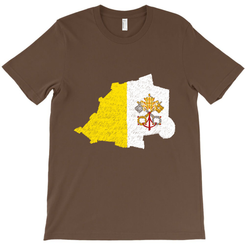 Holy See Map Flag Drawing Line Art T-shirt | Artistshot