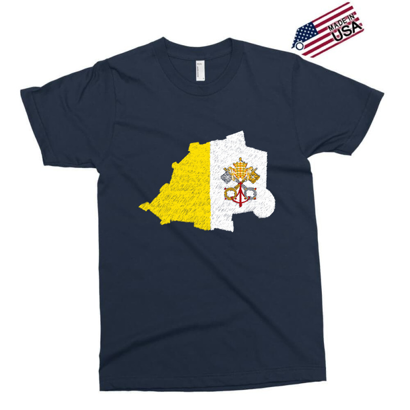 Holy See Map Flag Drawing Line Art Exclusive T-shirt | Artistshot