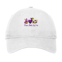 Peace Love King Cake Shirt A Mardi Gras Party Carnival Gifts T Shirt Adjustable Cap | Artistshot