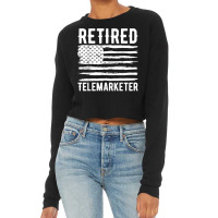 Retired Telemarketer Profession American Flag T Shirt Cropped Sweater | Artistshot