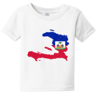 Haiti Map Flag Drawing Line Art Baby Tee | Artistshot