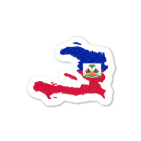 Haiti Map Flag Drawing Line Art Sticker | Artistshot