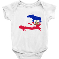 Haiti Map Flag Drawing Line Art Baby Bodysuit | Artistshot