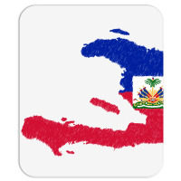 Haiti Map Flag Drawing Line Art Mousepad | Artistshot