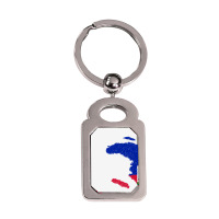 Haiti Map Flag Drawing Line Art Silver Rectangle Keychain | Artistshot