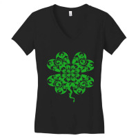 St Patricks Day Dragon Shamrock Clover Irish Women's V-neck T-shirt | Artistshot