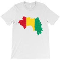 Guinea Map Flag Drawing Line Art T-shirt | Artistshot