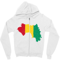 Guinea Map Flag Drawing Line Art Zipper Hoodie | Artistshot