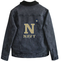 Us Naval Academy Unisex Sherpa-lined Denim Jacket | Artistshot