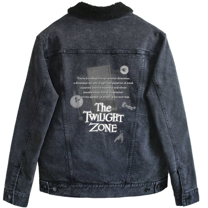 Twilight Zone Monologue T Shirt Unisex Sherpa-Lined Denim Jacket by genousuv | Artistshot