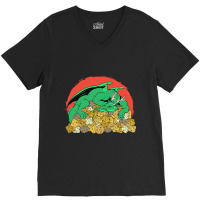 Strong Dragon Protects Dices For Player V-neck Tee | Artistshot