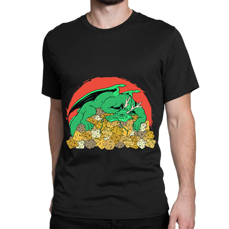 Strong Dragon Protects Dices For Player Classic T-shirt by AURRADILLARD | Artistshot