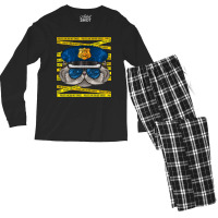 Persian Police Officer Policeman Funny Police Cat Men's Long Sleeve Pajama Set | Artistshot