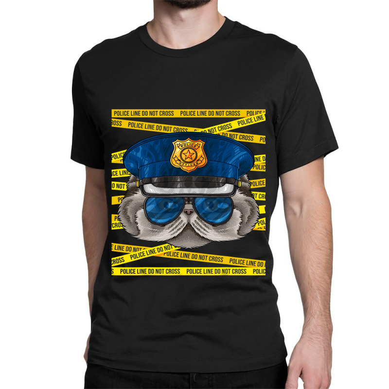 Persian Police Officer Policeman Funny Police Cat Classic T-shirt | Artistshot