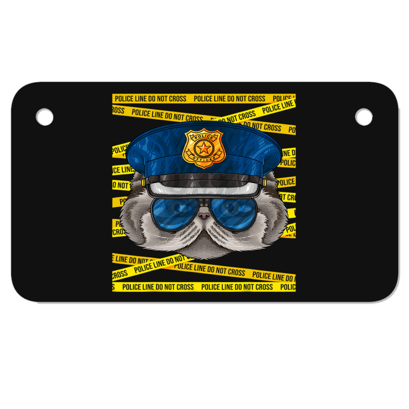 Persian Police Officer Policeman Funny Police Cat Motorcycle License ...