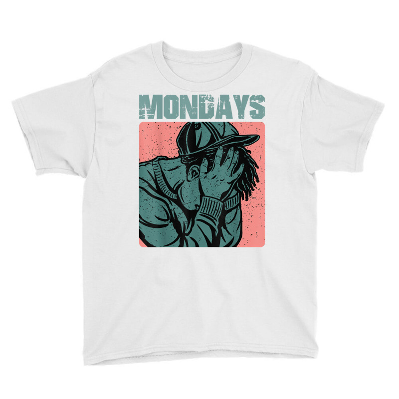 Vintage Aesthetic Graphic Design I Hate Mondays T Shirt Youth Tee | Artistshot