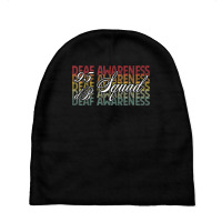 95 Db Squad Hand Sign Language Hearing Loss Awareness T Shirt Baby Beanies | Artistshot