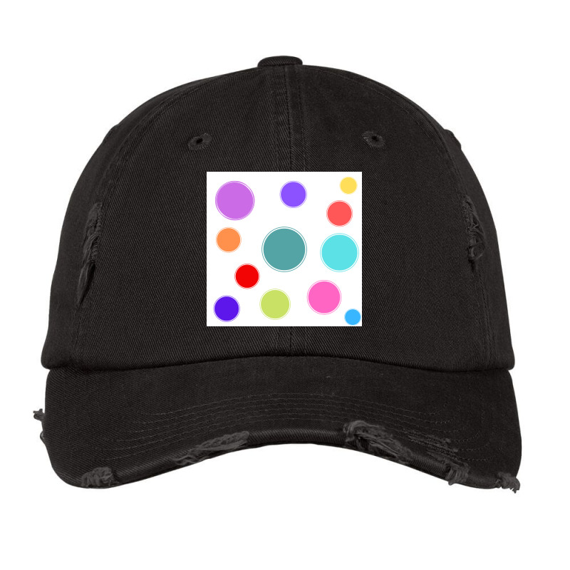 Different Colours And Sizes Circles On White Paper Vintage Cap | Artistshot