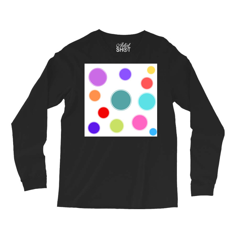 Different Colours And Sizes Circles On White Paper Long Sleeve Shirts | Artistshot