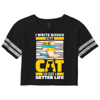 Author Cat Book Poetry Novelist Writer T Shirt Scorecard Crop Tee | Artistshot