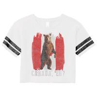 Canada Eh Grizzly Bear Canadian Flag Canada Day T Shirt Scorecard Crop Tee | Artistshot