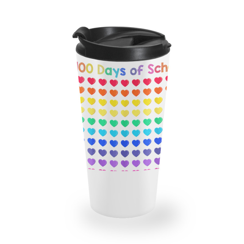 Cute 100 Days Of School And Still Loving It Hearts 100th Day T Shirt Travel Mug | Artistshot