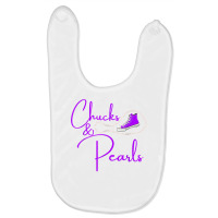 Chucks And Pearls Rhinestone Shoe Hbcu Black Girl Magic Purp T Shirt Baby Bibs | Artistshot