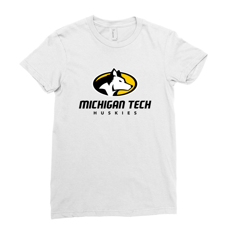 Michigan Tech Huskies Ladies Fitted T-Shirt by Edward C Brunetti | Artistshot