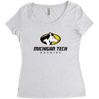 Michigan Tech Huskies Women's Triblend Scoop T-shirt | Artistshot