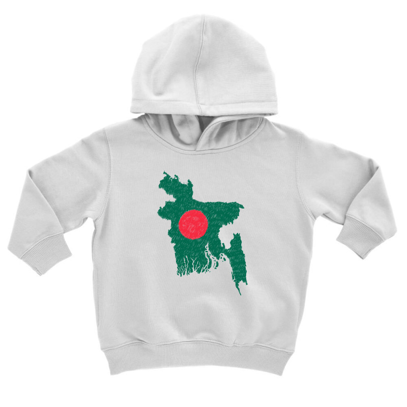 Bangladesh Map Flag Drawing Line Art Toddler Hoodie | Artistshot