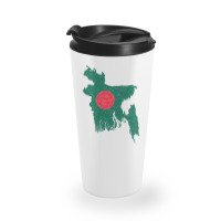 Bangladesh Map Flag Drawing Line Art Travel Mug | Artistshot