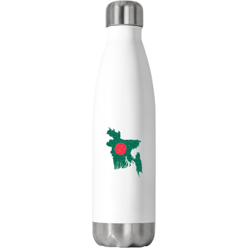 Bangladesh Map Flag Drawing Line Art Stainless Steel Water Bottle | Artistshot